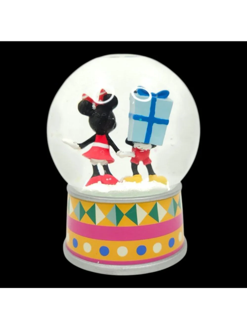 Disney Mickey and Minnie Mouse 2018 Holiday Snow Globe Collectible Original Box